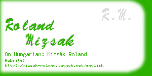 roland mizsak business card