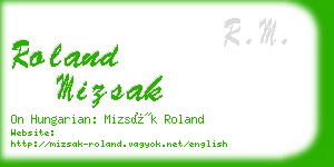 roland mizsak business card